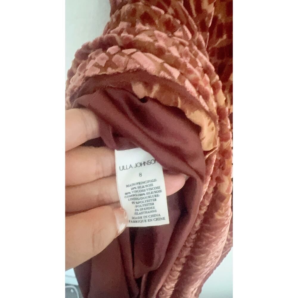 Ulla Johnson Elodie Brown Velvet Midi Dress US8 - Picture 10 of 10